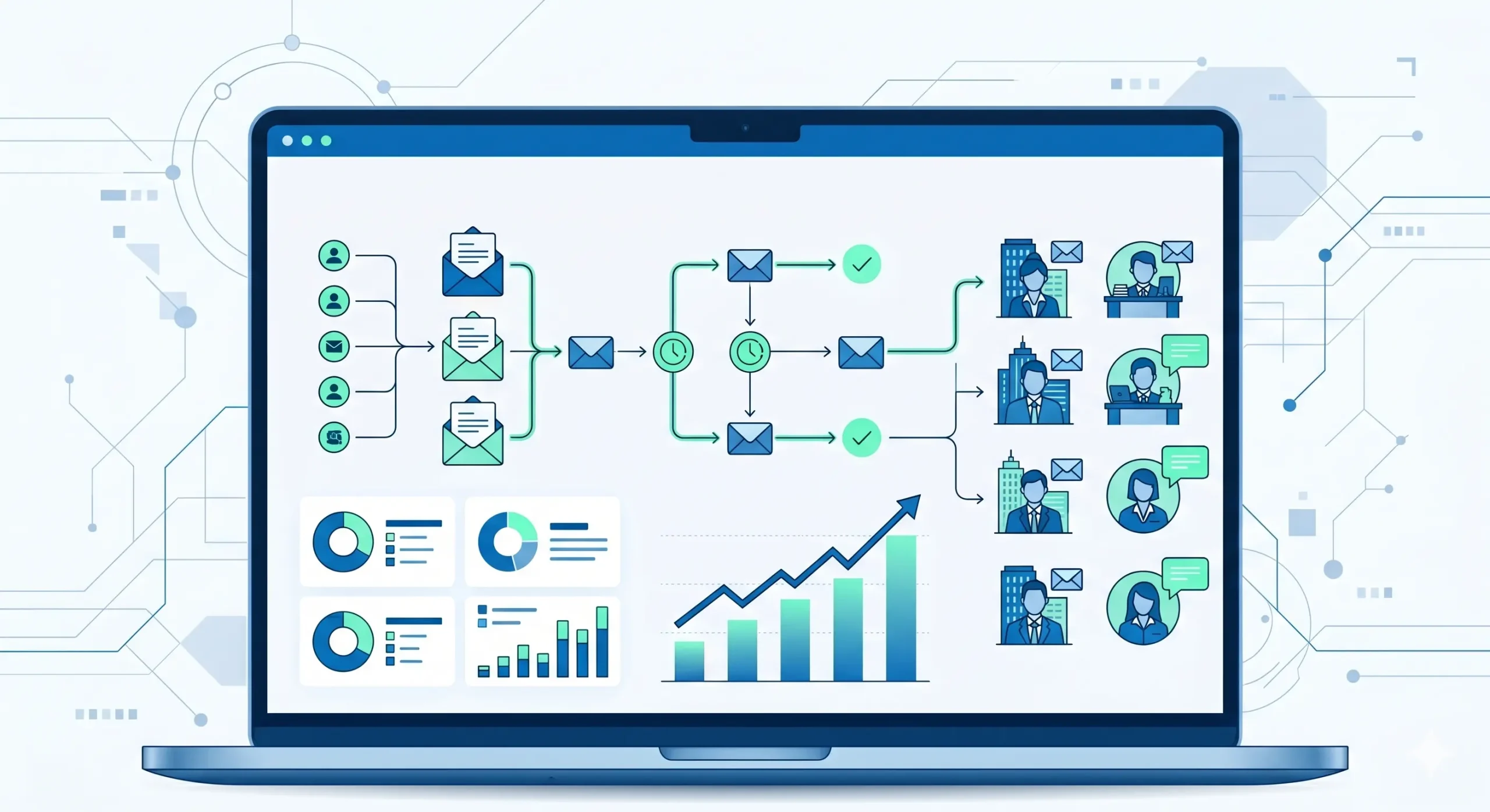 Fortune 500 outreach strategy using personalized cold email campaigns CRM automation and decision maker targeting